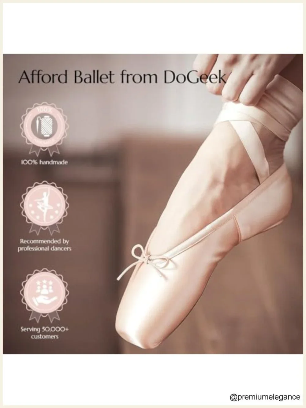 Satin Ballet Pointe Shoes with Toe Pads for Dance